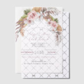 Tropische Palm Leaf Botanische Boho Chic bruiloft Vellum Uitnodigingen (Offset (Uitnodiging))