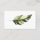 Tropische Palm Leaf bruiloft QR RSVP Informatiekaartje (Achterkant)