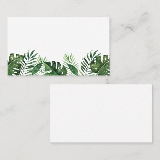 Tropische Palm Leaf Flat Place kaarten Plaatskaartje (Voorkant / Achterkant)