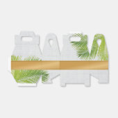 Tropische Palm Leaf Gable Favor Box Bedankdoosjes (Uitgevouwen)