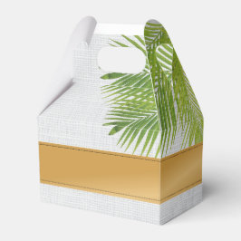 Tropische Palm Leaf Gable Favor Box Bedankdoosjes