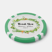 Tropische Palm Leaf Island krans bruiloft dank u Poker Chips (Enkel)