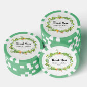 Tropische Palm Leaf Island krans bruiloft dank u Poker Chips (Opstapeling)
