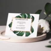 Tropische Palm Leaf Monstera accommodatie Informatiekaartje