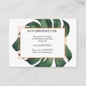 Tropische Palm Leaf Monstera accommodatie Informatiekaartje (Voorkant)