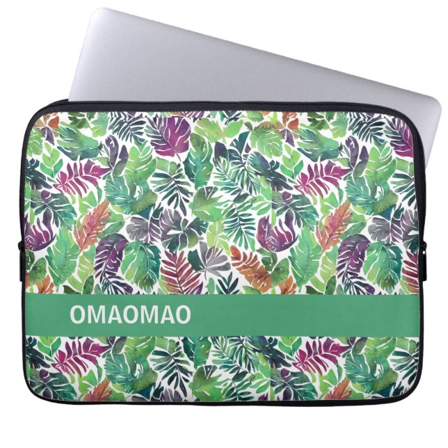Tropische Palm Leaf Patroon iPad Case (Voorkant)