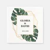 Tropische palm Leaf Wedding Napkins Servet (Voorkant)