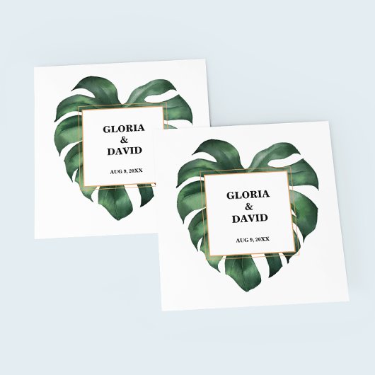 Tropische palm Leaf Wedding Napkins Servet