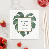 Tropische palm Leaf Wedding Napkins Servet (Insitu)