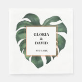 Tropische palm Leaf Wedding Napkins Servet (Voorkant)