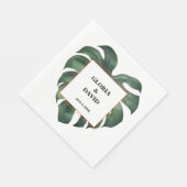 Tropische palm Leaf Wedding Napkins Servet (Hoek)