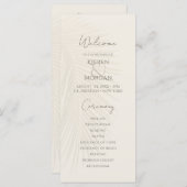 Tropische Palm Leaf Woestijn Trouwprogramma Menu (Voorkant / Achterkant)