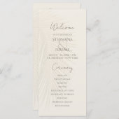 Tropische Palm Leaf Woestijn Trouwprogramma Menu (Voorkant / Achterkant)