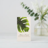 Tropische Palm Leaf Zomer Elegant Verwijs een vrie Aanbevelingskaartje (Staand voorkant)