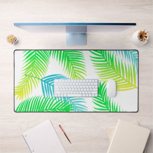Tropische Palm Leaves Desk Mat – Modern Green Pad