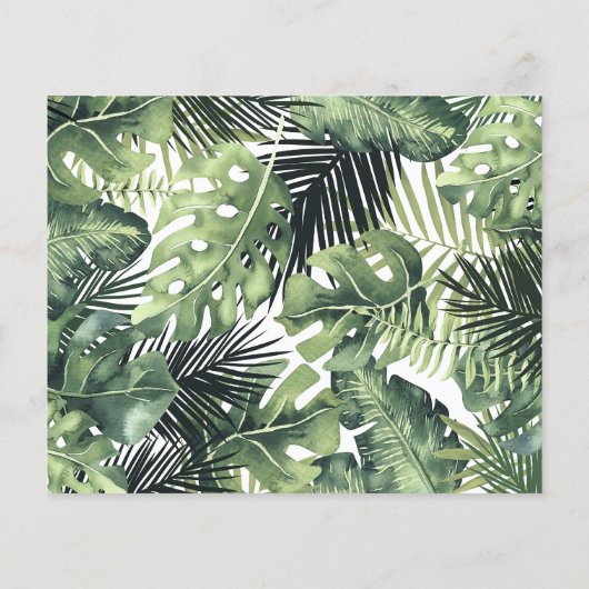 Tropische palm Leaves Wedding Photo Save the Date (Achterkant)