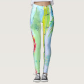 Tropische palm-Leggings van Ariella & Lily-Design Leggings (Voorkant)