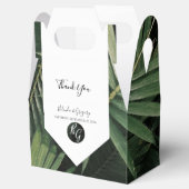 Tropische palm leveert Greenery Wedding Bedankdoosjes (Geopend)