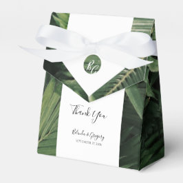 Tropische palm leveert Greenery Wedding Bedankdoosjes
