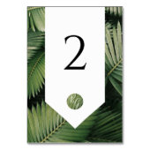 Tropische palm leveert Greenery Wedding Kaart (Achterkant)