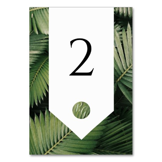 Tropische palm leveert Greenery Wedding Kaart (Voorkant)