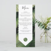 Tropische palm leveert Greenery Wedding Menu (Staand voorkant)
