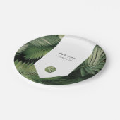 Tropische palm leveert Greenery Wedding Papieren Bordje (Gekanteld)