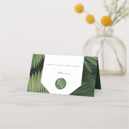 Tropische palm leveert Greenery Wedding Place Card Plaatskaartje