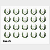 Tropische palm leveert Greenery Wedding Ronde Sticker (Vel)