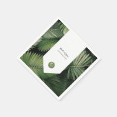 Tropische palm leveert Greenery Wedding Servet (Hoek)