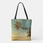 Tropische palm Lopard  Elegant Monogram Tote Bag (Achterkant)