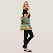 Tropische palm Lopard  Elegant Monogram Tote Bag (Op model)