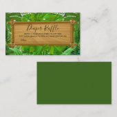 Tropische Palm Luier Raffle Kaart (Voorkant / Achterkant)