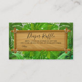 Tropische Palm Luier Raffle Kaart (Voorkant)