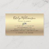Tropische palm marine goud script typografie elega visitekaartje (Achterkant)