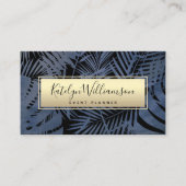 Tropische palm marine goud script typografie elega visitekaartje (Voorkant)