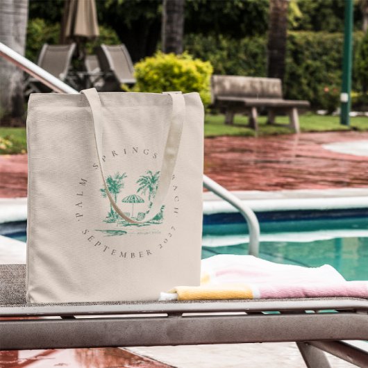 Tropische Palm Meisje-uitgaansavond | Aangepaste B Tote Bag