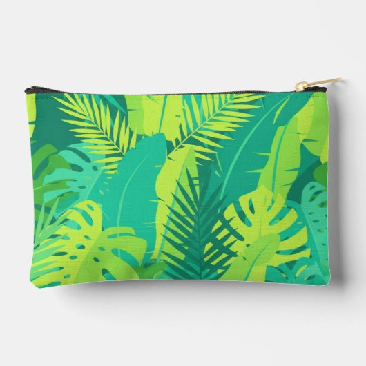 Tropische Palm Monogram Toilettas Etui (Achterkant)