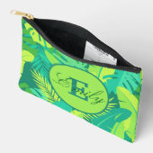 Tropische Palm Monogram Toilettas Etui (Open)