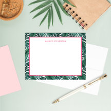 Tropische Palm Monstera Bladeren Roze Aangepaste N
