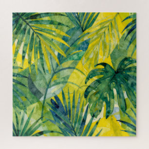 Tropische Palm Monstera Jungle Bladeren Legpuzzel