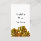 Tropische Palm Monstera laat botanisch groen achte Visitekaartje (Voorkant)