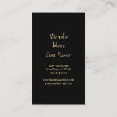 Tropische Palm Monstera laat elegante botanische t Visitekaartje (Achterkant)