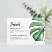 Tropische palm Monstera Leaf — Kaart met details i (Staand voorkant)