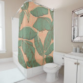 Tropische palm: naadloze bladachtergrond douchegordijn (In situ)