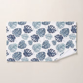 Tropische Palm Navyblauw Goud Bad Handdoek (Handdoek)