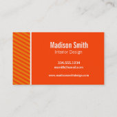 tropische palm; Oranje strepen Visitekaartje (Achterkant)