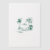 Tropische Palm Overlay | Bestemming Trouwdag Vellum Uitnodigingen (Voorkant)