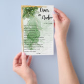 Tropische palm overOrunder Vrijgezellenfeest Game  Flyer (Hand)