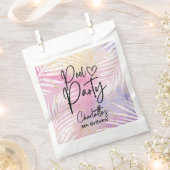 Tropische Palm Pastel Rainbow Pool Party Verjaarda Bedankzakje (Geknipt)